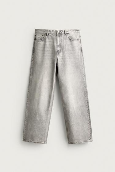 Zara LOOSE FIT JEANS - Pearl gray