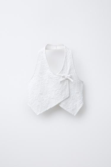 TOP JACQUARD - Blanco roto de Zara - Imagen 0