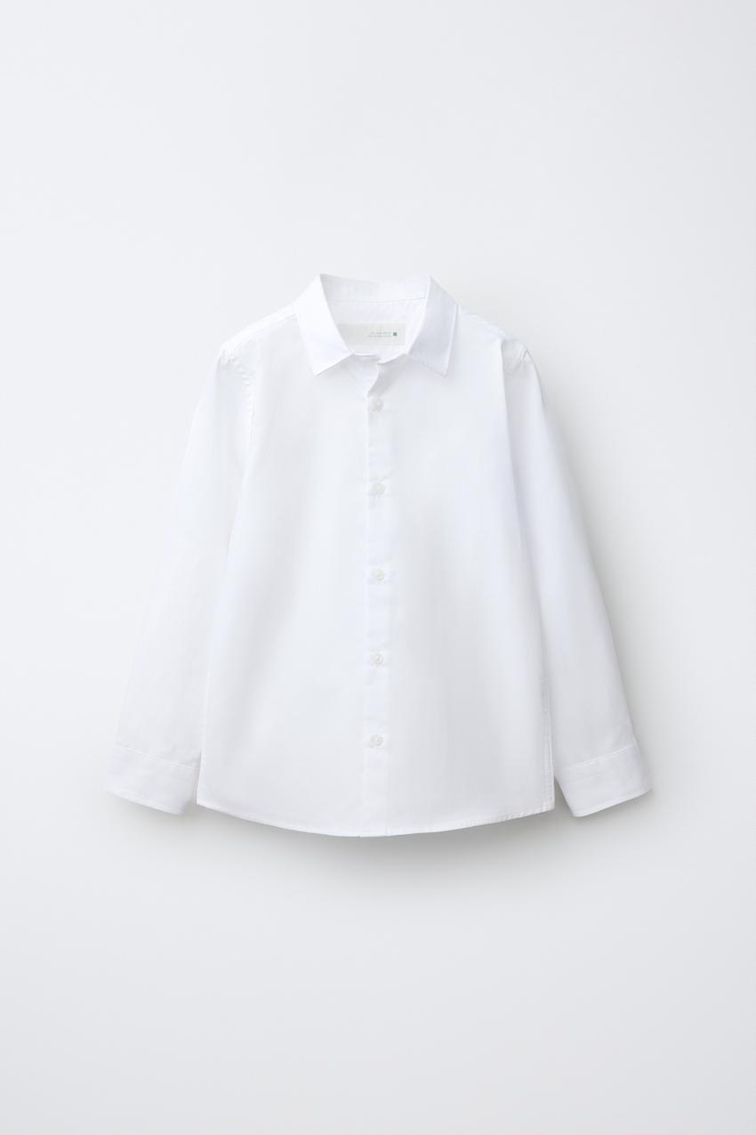 plain white dress shirt The Essential Solid 17.5 (32/33) / Classic Cuffs / White A solid addition to our performance dress shirts Jalioing Men's Dress Shirt Solid