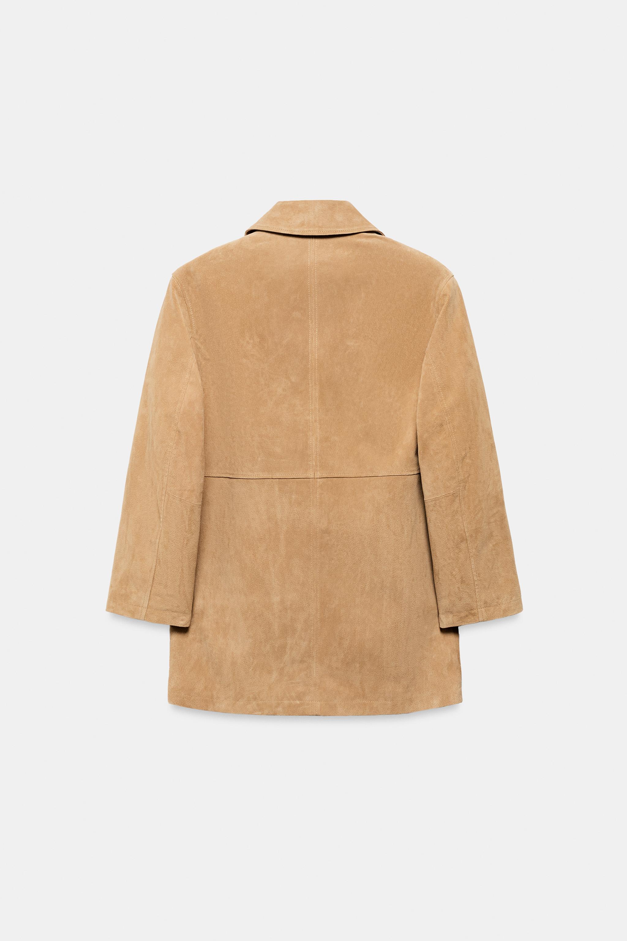 100% スエードレザー ジャケット - ゴールデンブラウン | ZARA Japan