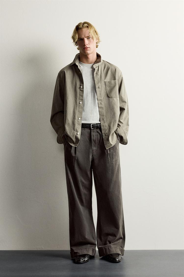 WIDE-LEG CHINO TROUSERS