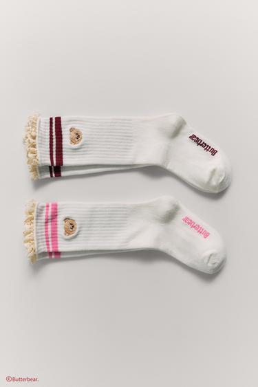 2-PACK OF BUTTERBEAR © LONG SOCKS - White by Zara