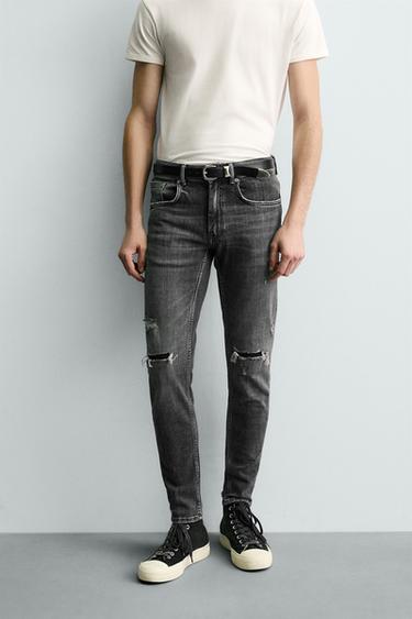 SKINNY FIT JEANS - Grey by Zara