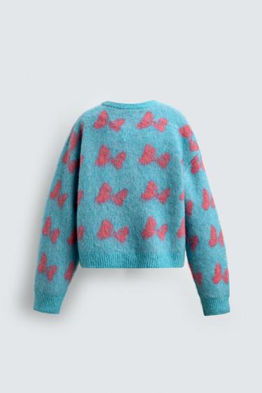 INTARSIEN-CARDIGAN SCHLEIFEN HARRY LAMBERT FOR ZARA X DISNEY - Wasserblau von Zara