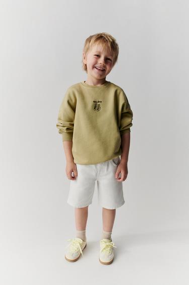 TWILL SKATER BERMUDA SHORTS - Ecru by Zara - Image 0