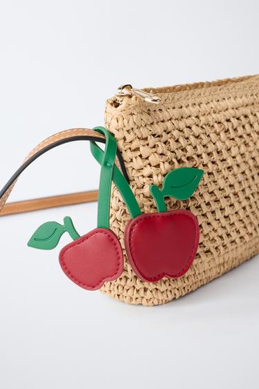 SAC BANDOULIÈRE EN RAFIA CERISES - Blanc écru de Zara - Image 2
