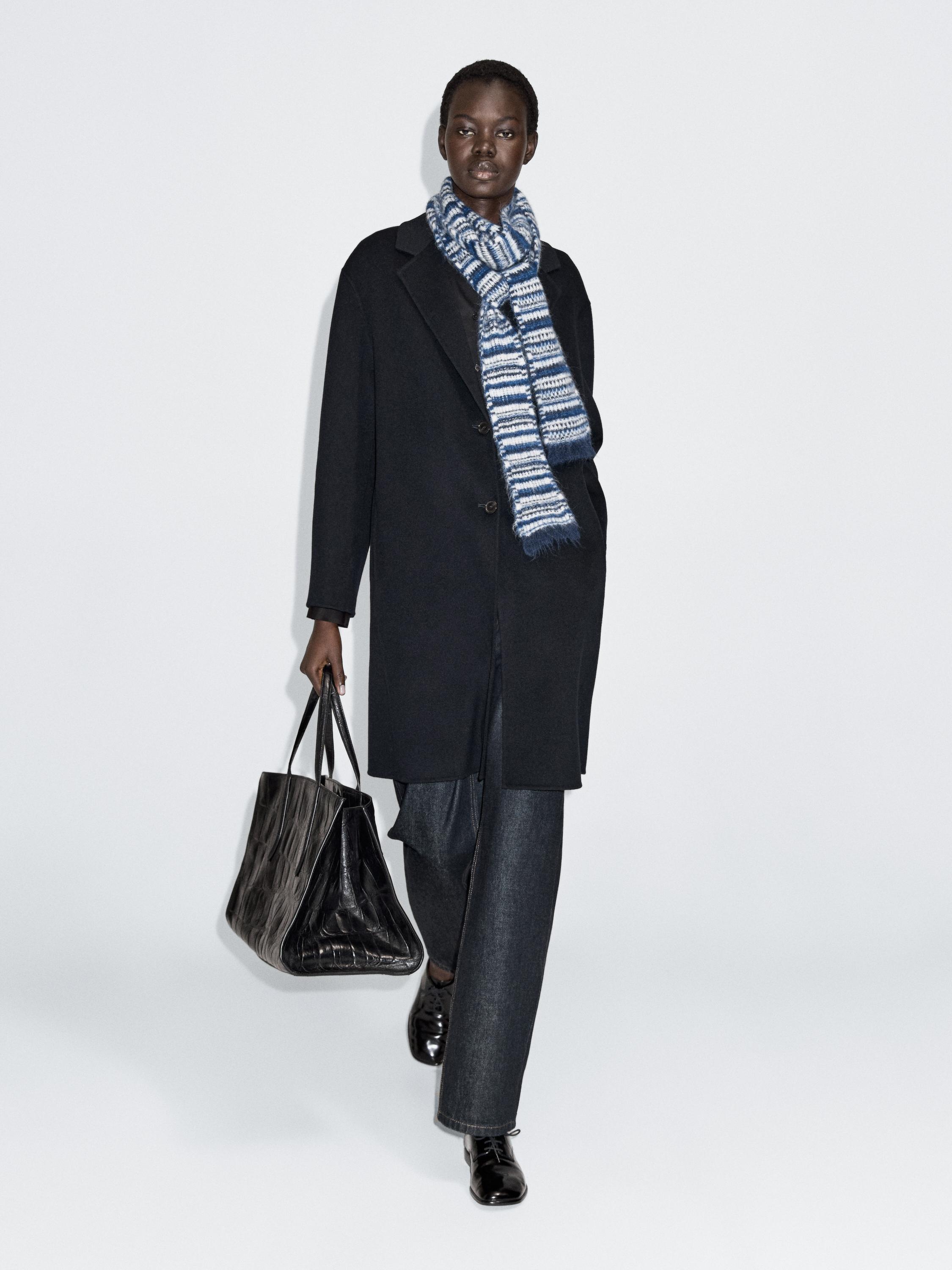 Two-button wool blend coat