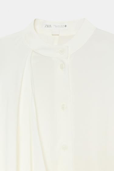 ASYMMETRIC ZW COLLECTION SHIRT - Ecru by Zara - Image 6