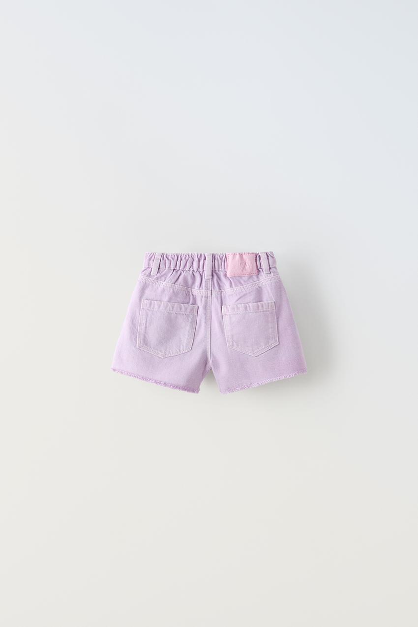 Mom-fit denim shorts