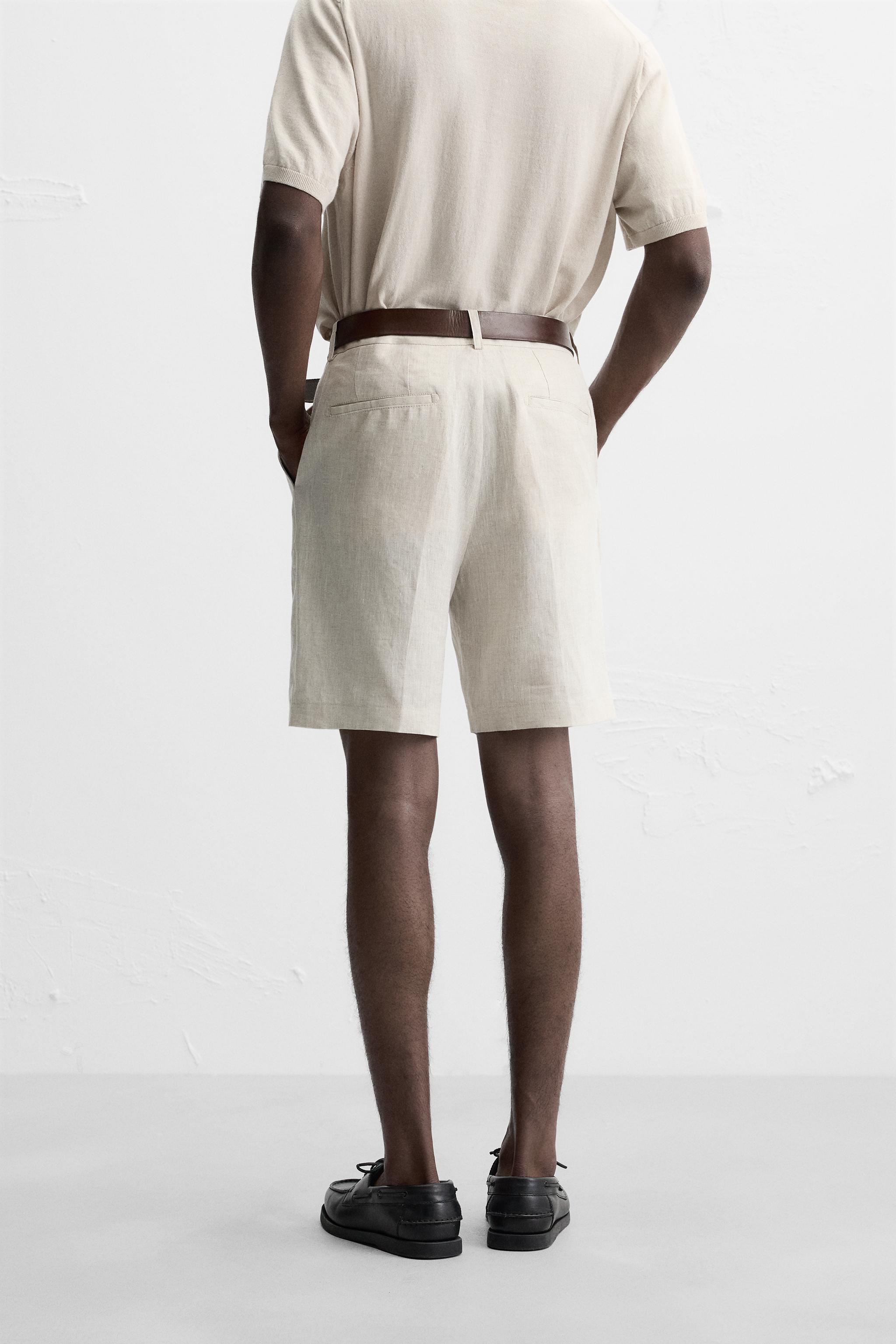 【ZARA】ZWコレクション 100%リネンショーツ 4786/102/832 ZWコレクション 100%リネンショーツ - ピンク | ZARA Japan / 日本