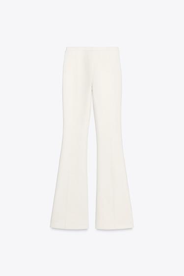 INTERLOCK FLARE TROUSERS - Ecru by Zara - Image 7