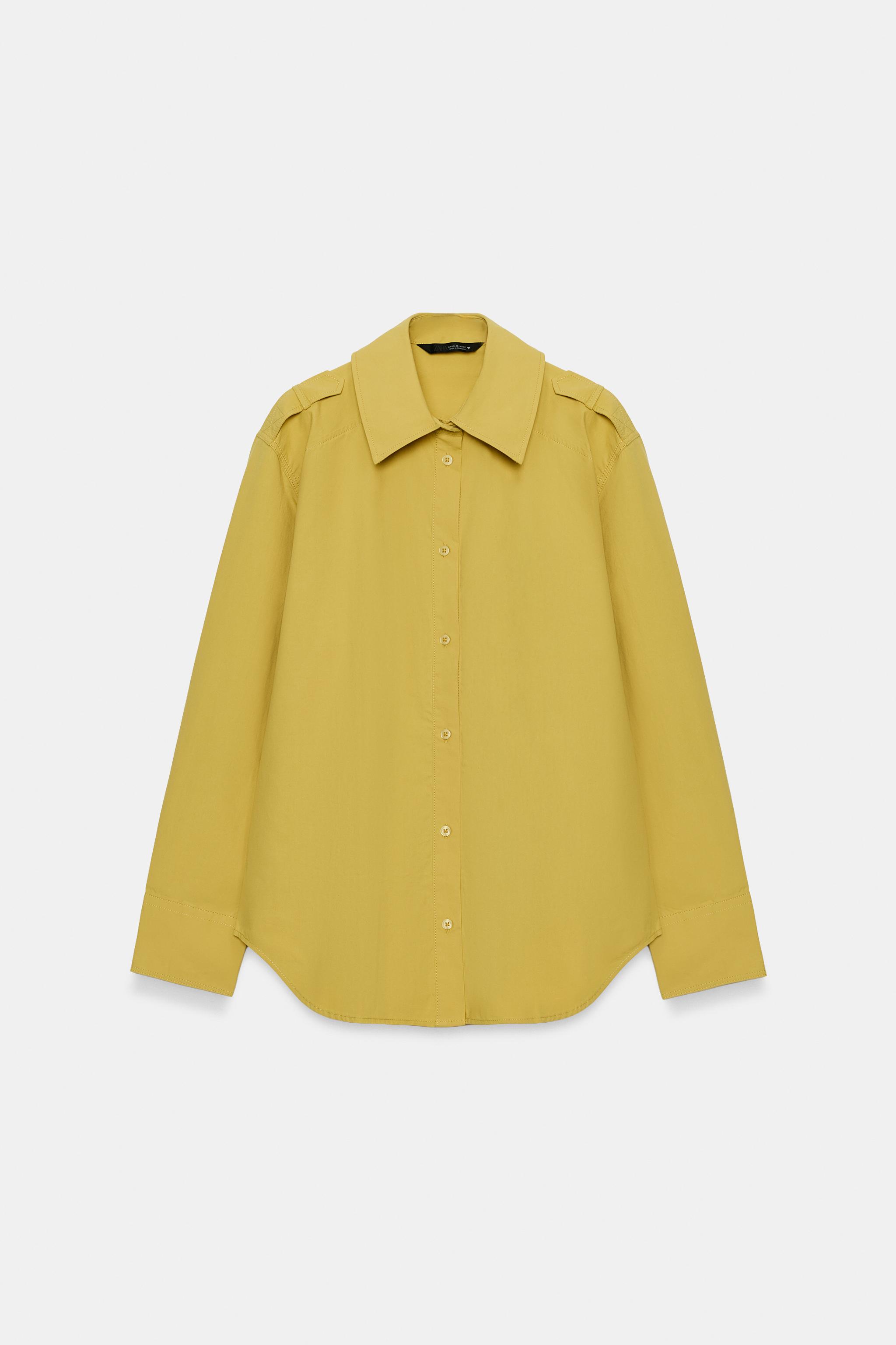 CHEMISE EN GABARDINE À PATTES DE BOUTONNAGE
