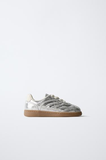 Zaras METALLIC SNEAKERS - Silver