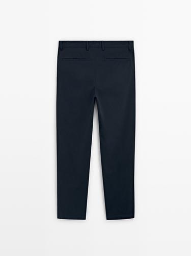 Zara 100% cotton slim fit trousers - Navy blue