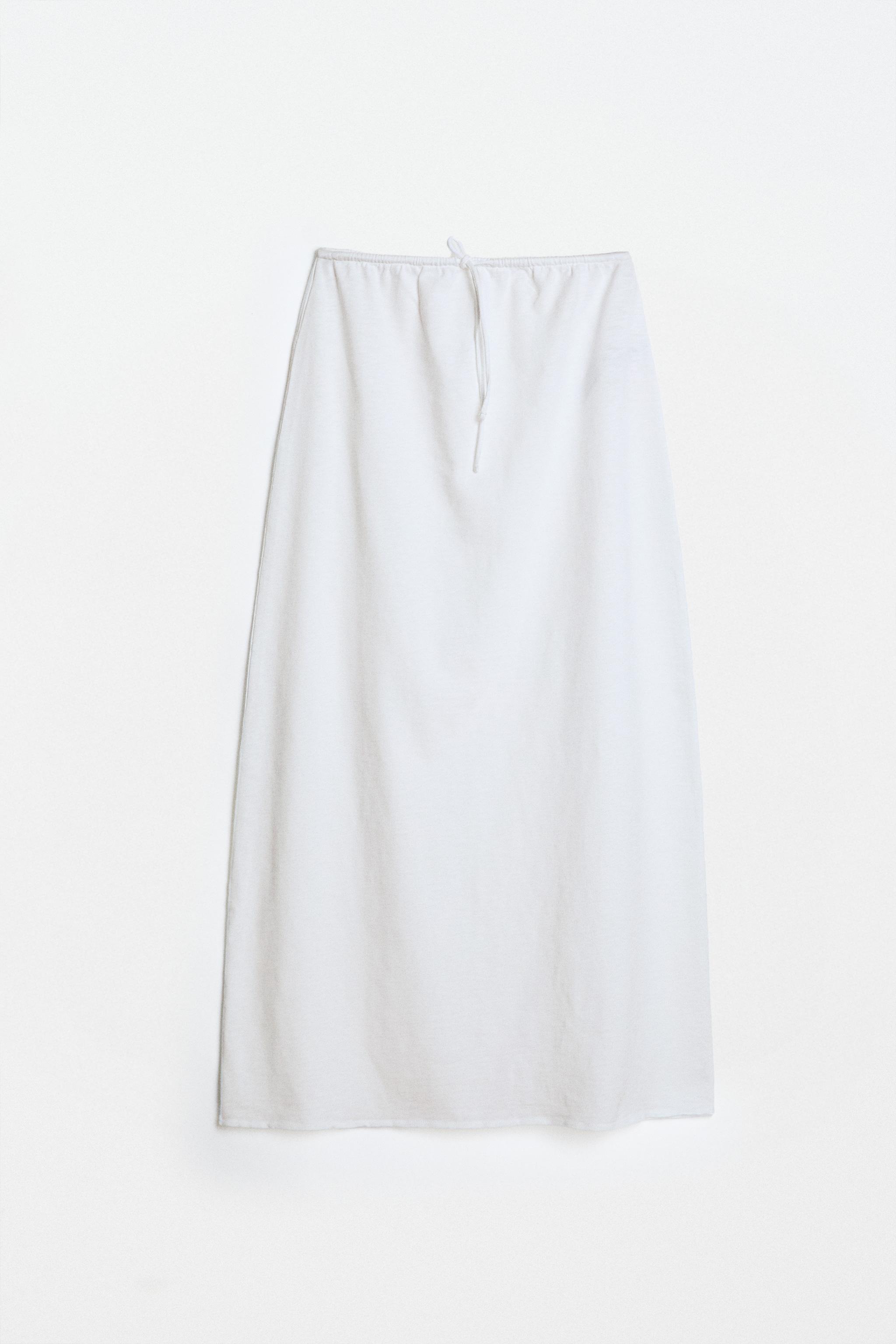 JUPE MIDI EN COTON