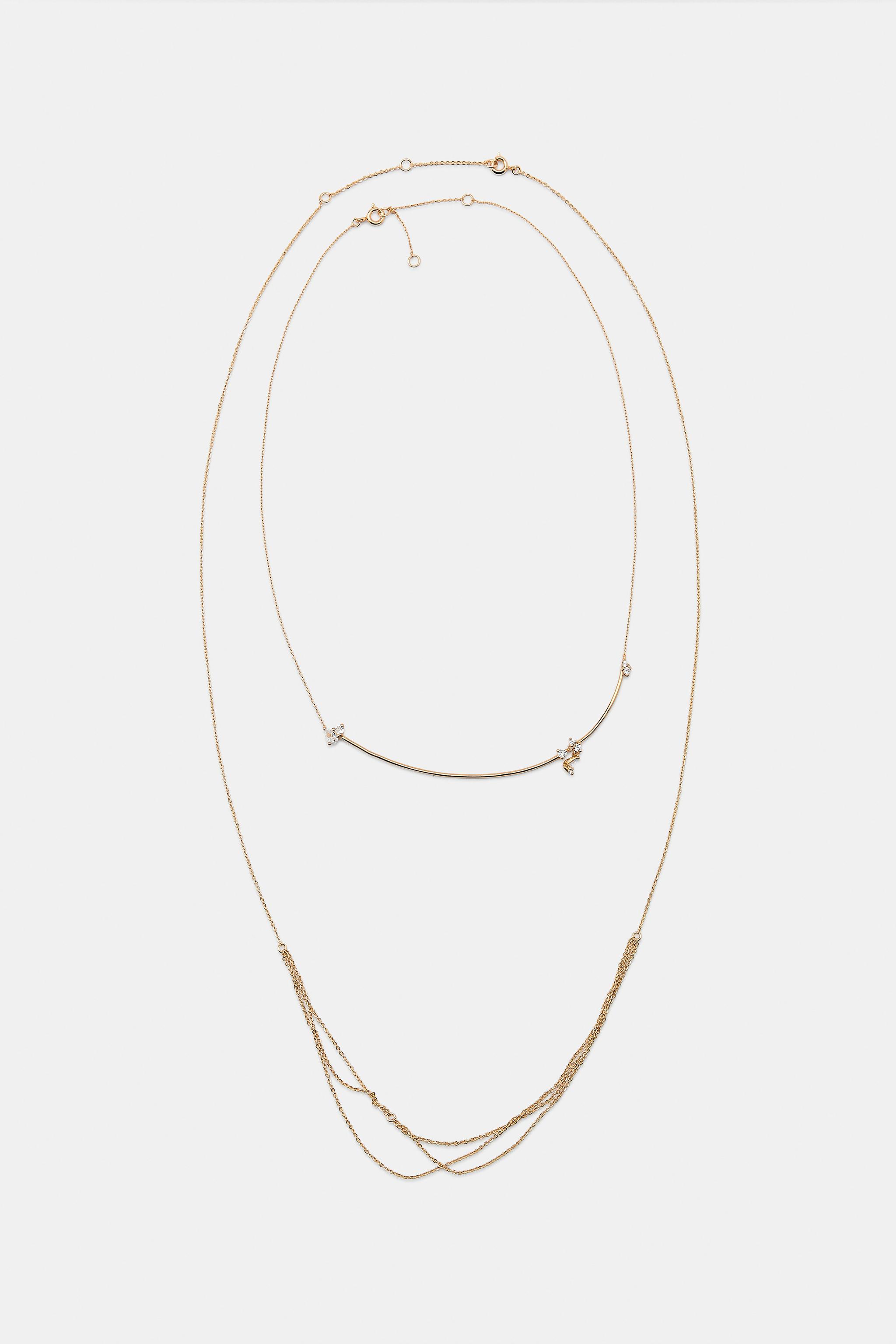 2-PACK MINIMAL GLITTER NECKLACES