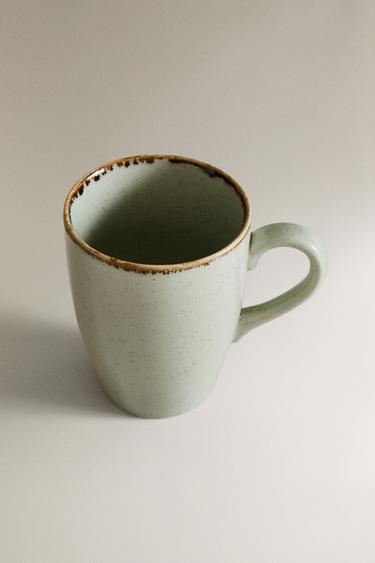 TASSE PORCELAINE BORD VIEILLI - Vert d'eau de Zara - Image 1