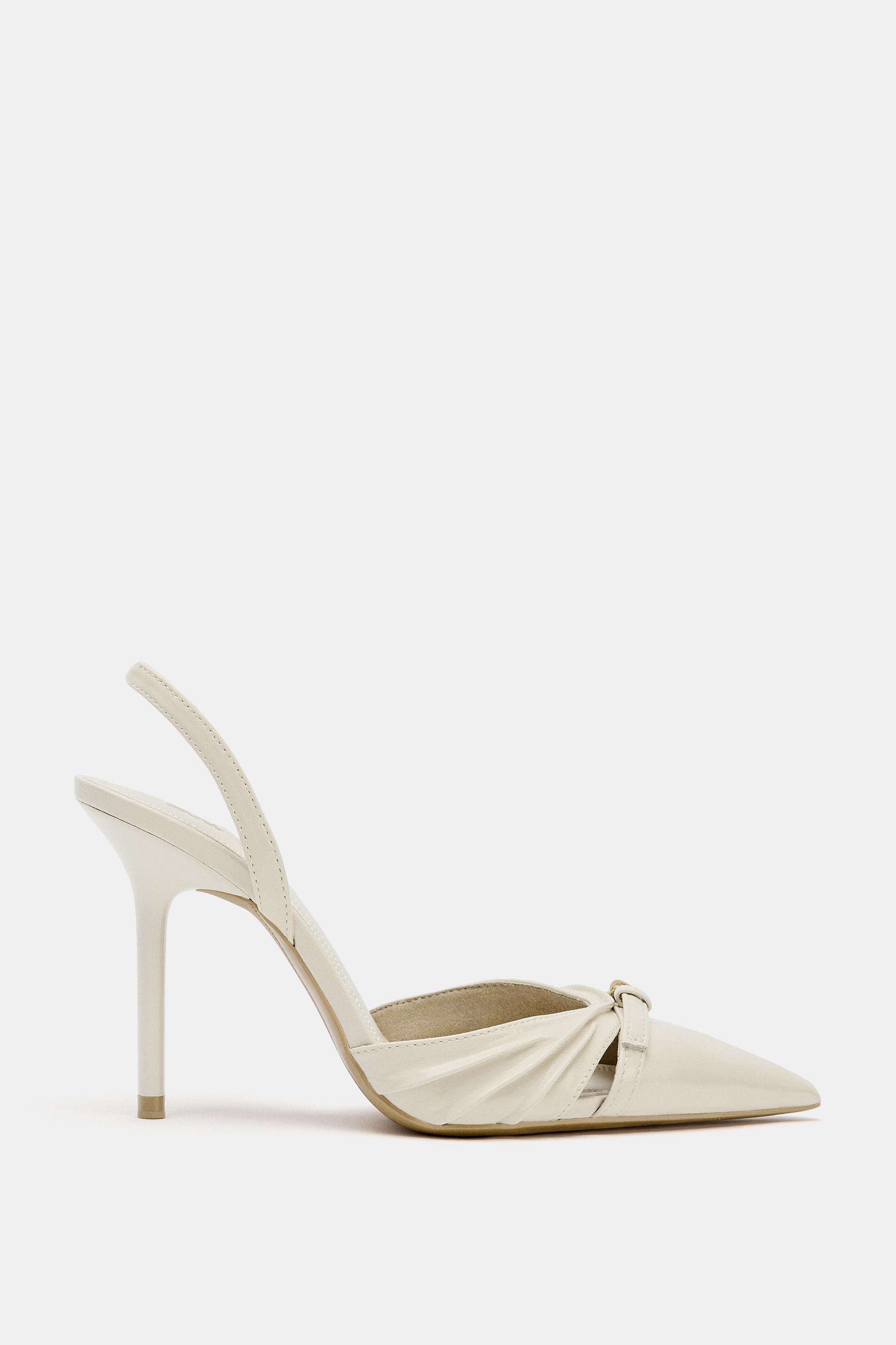 Женские туфли Zara BUCKLED SLINGBACK HEELS