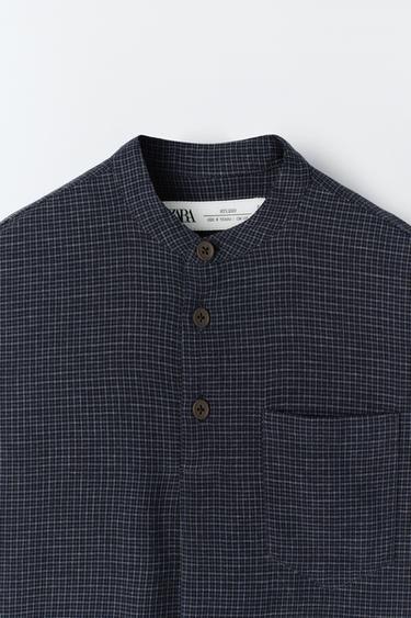 CHECK SHIRT - Blue / Grey by Zara - Image 2