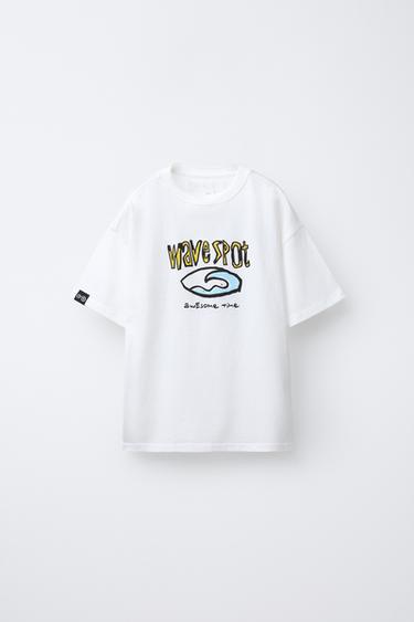 MAGLIETTA STAMPA SURF - Bianco di Zara