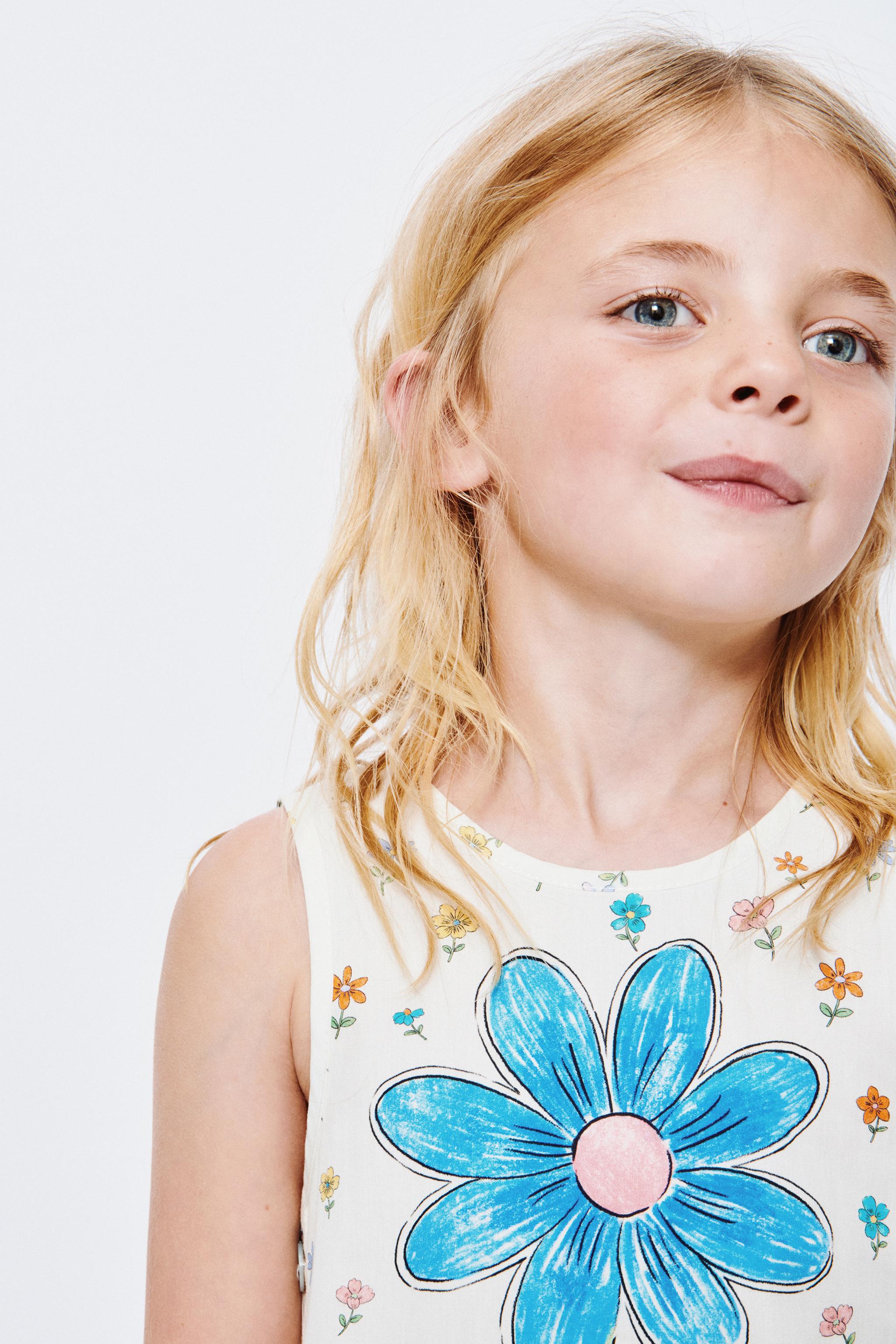 Детские рубашки Zara FLORAL PRINT TOP — фото 6