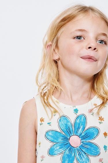 FLORAL PRINT TOP — Ecru 2