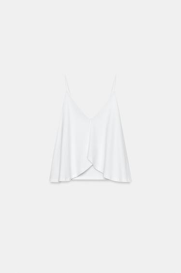 SUPIMA® COTTON TOP WITH RUFFLES - White by Zara - Image 4