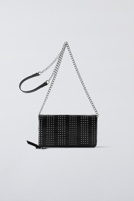 STUDDED CROSSBODY BAG - Black | ZARA United States