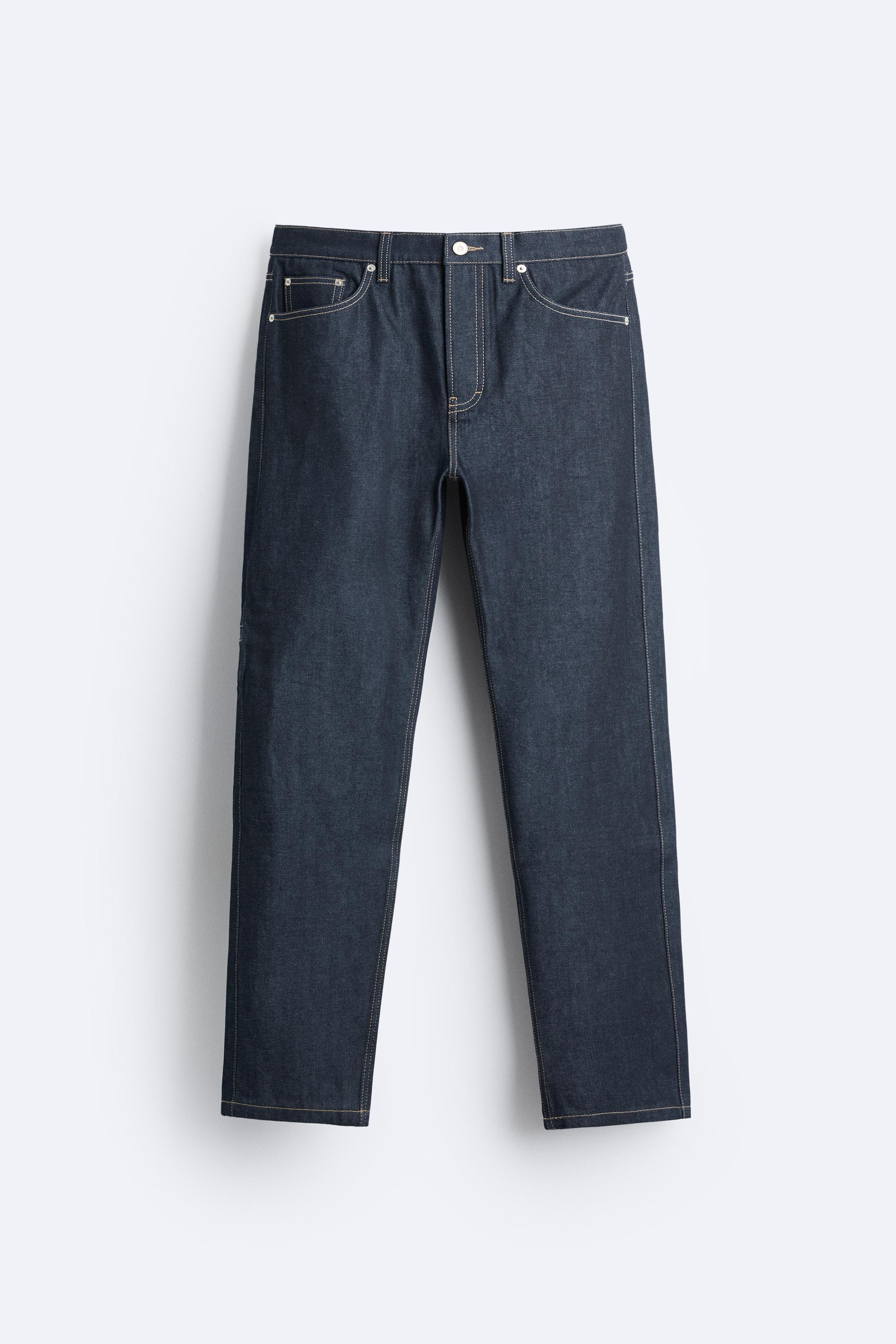 Zara Straight Fit High Rise Jeans Size 34 (Women's U.S. Size 2 Pants) Blue