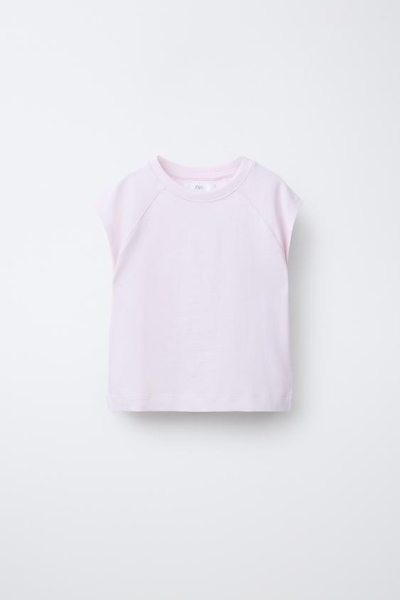 PLAYERA LISA MANGA RAGLÁN - Rosa | ZARA Mexico