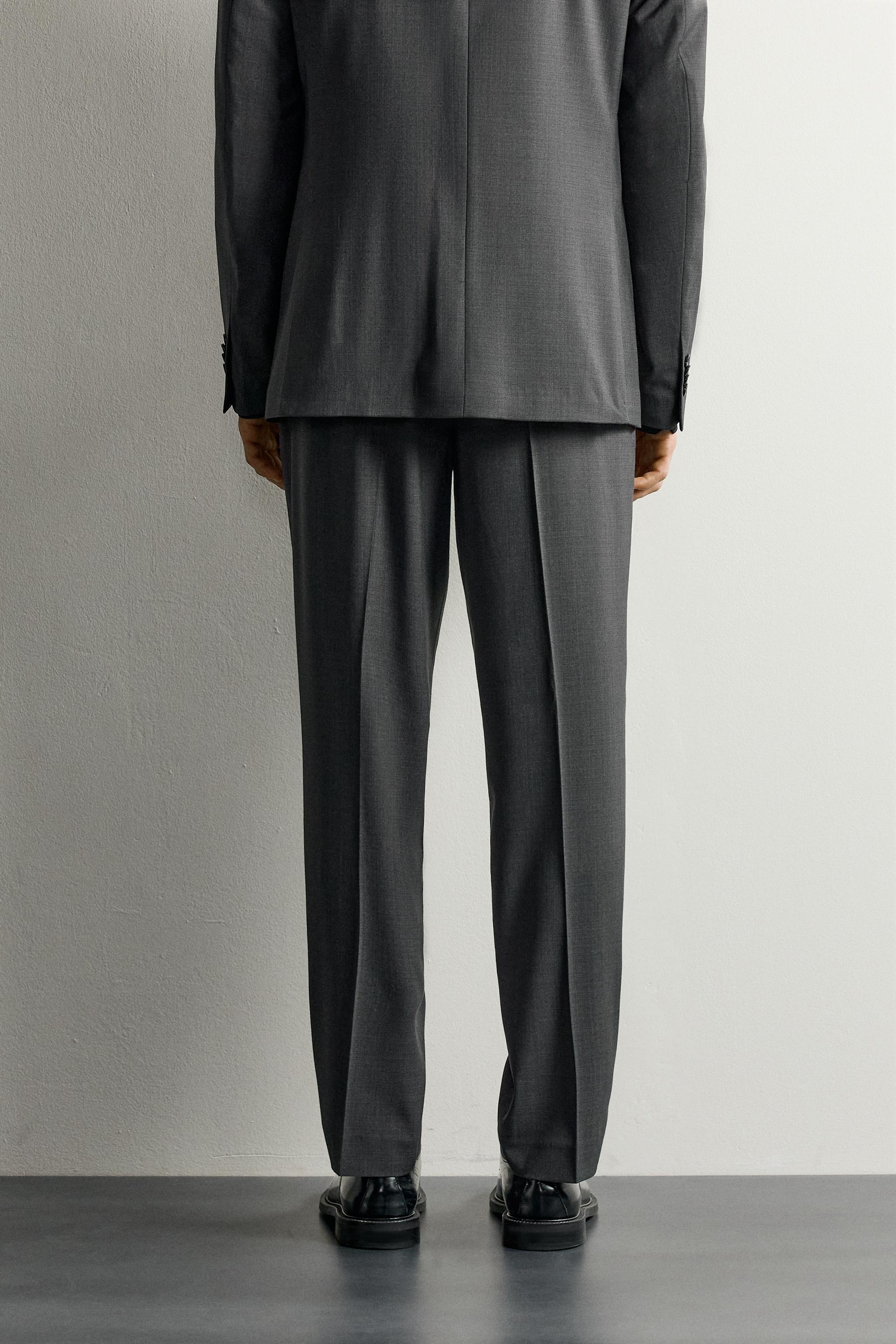 Мужские брюки Zara COMFORT REGULAR FIT SUIT PANTS — фото 3