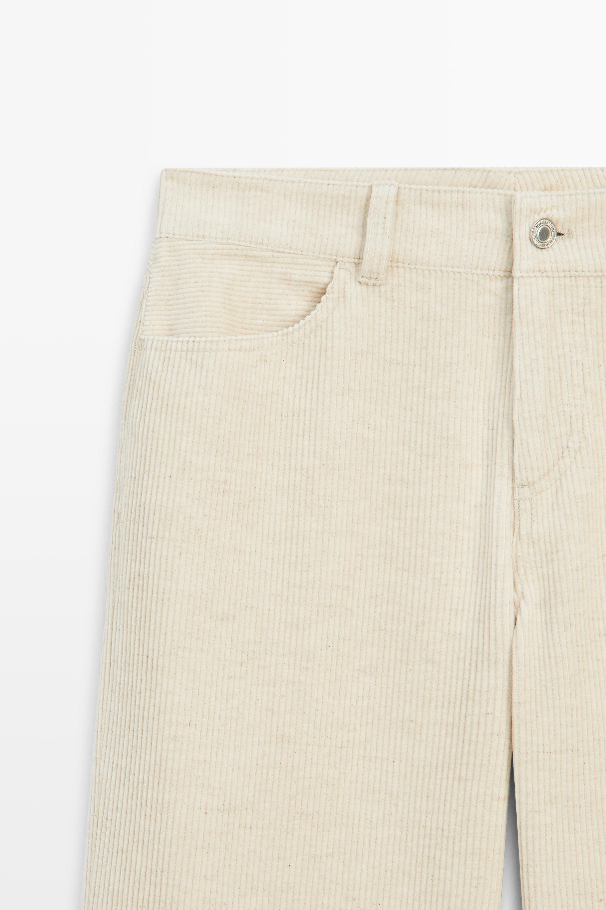 Pantalon straight en velours côtelé