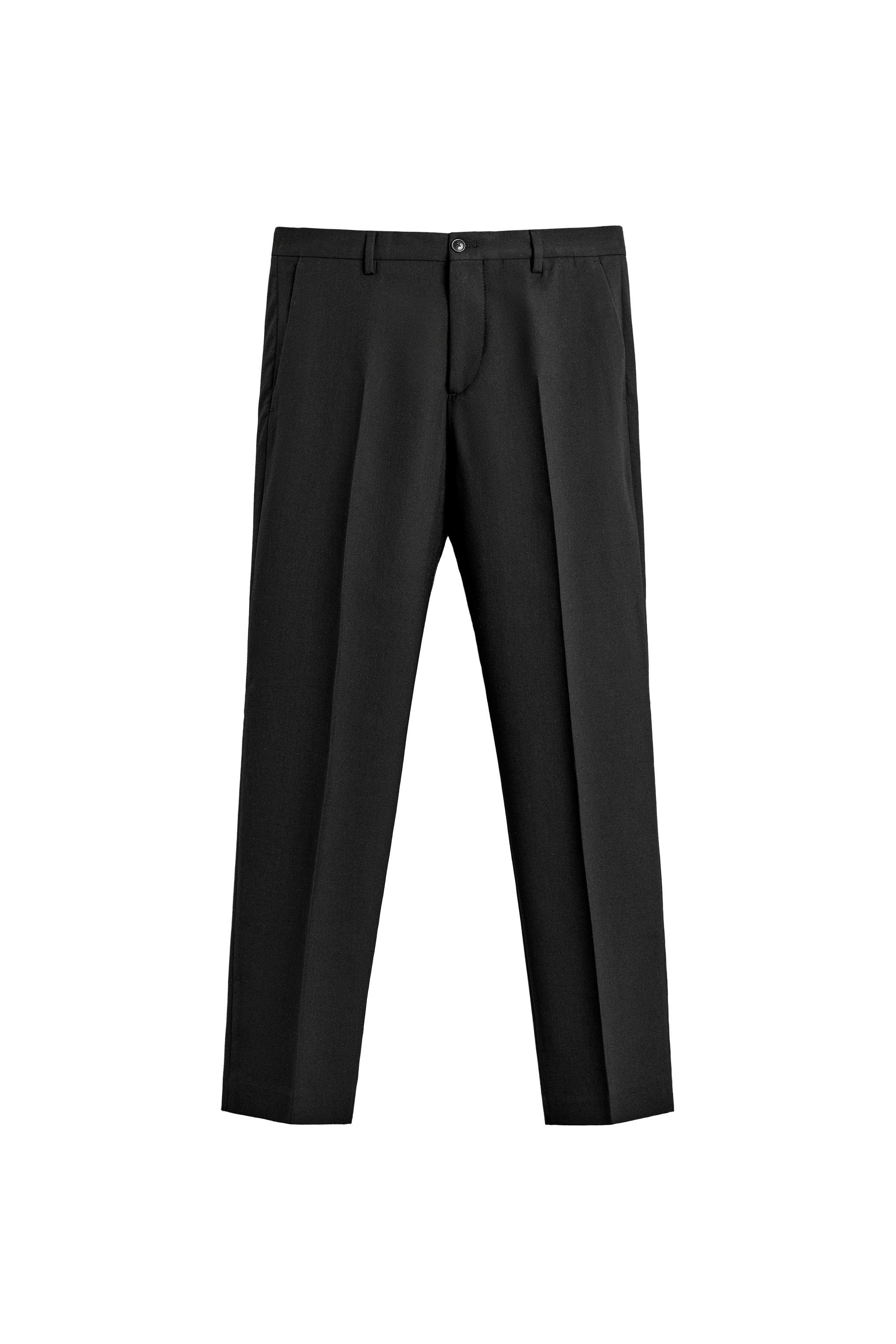 WOOL BLEND SUIT PANTS - Black | ZARA United States