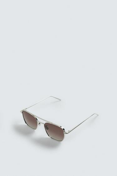 SQUARE METAL SUNGLASSES - Silver by Zara - Image 5