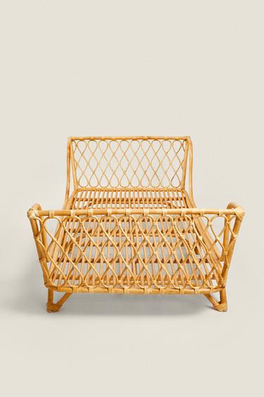 RATTAN BED FRAME - Light beige by Zara - Image 0