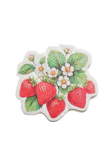 PACK OF STRAWBERRY PAPER NAPKINS (PACK OF 20) - Red by Zara