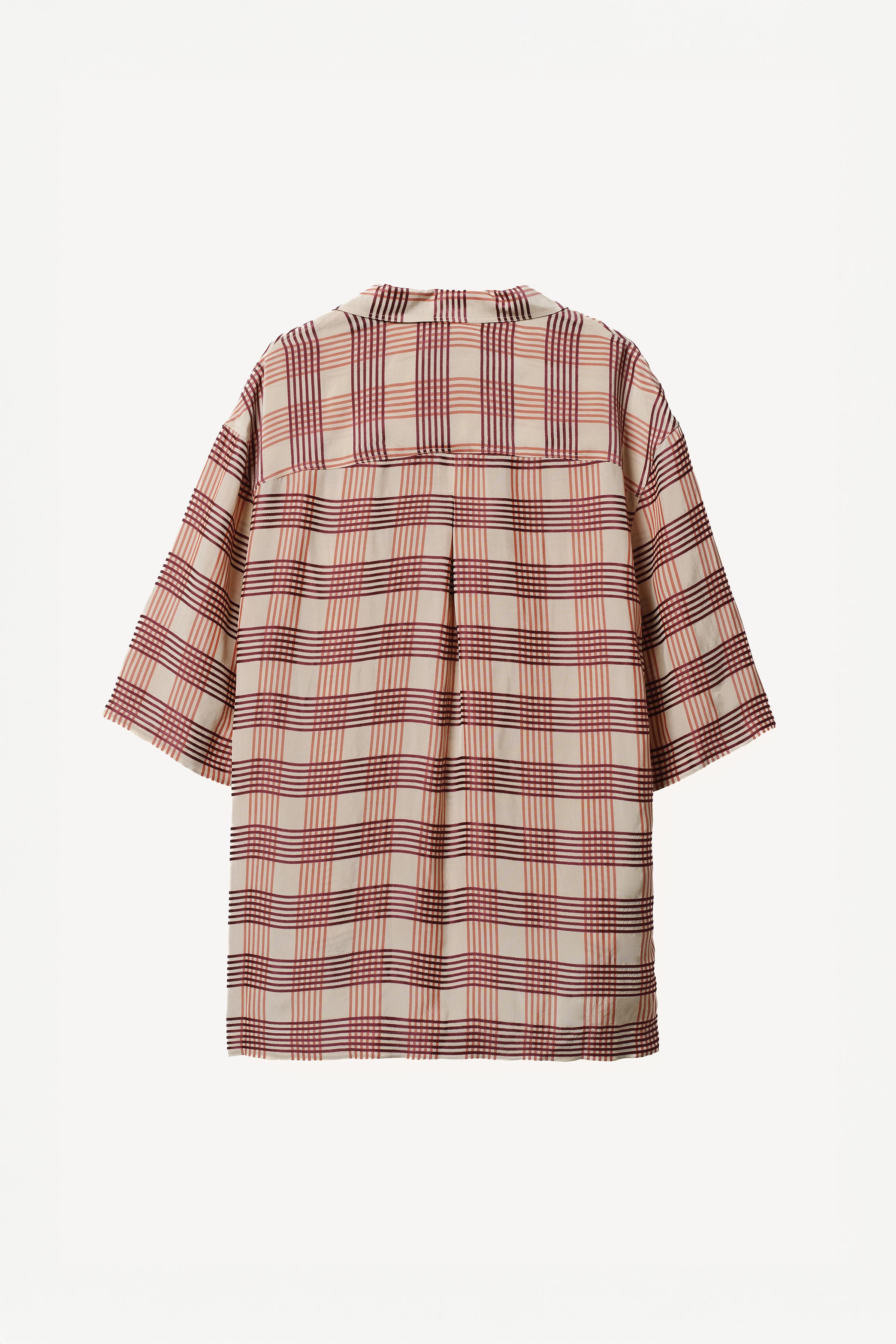 WILLY CHAVARRIA X ZARA PLAID OVERSIZED SHIRT - Pink / White | ZARA