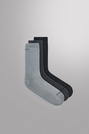 LOT DE 3 PAIRES DE CHAUSSETTES D’ENTRAÎNEMENT - Bleu de Zara - Image 1