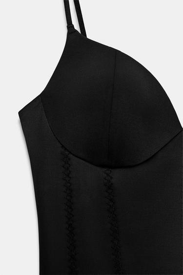 POLYAMIDE BLEND LADDER LACE TOP - Black by Zara - Image 10