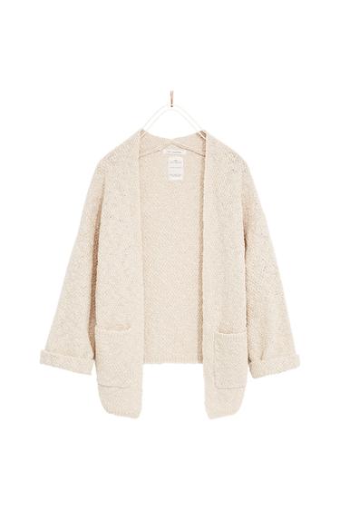 LONG STRUCTURED WEAVE CARDIGAN