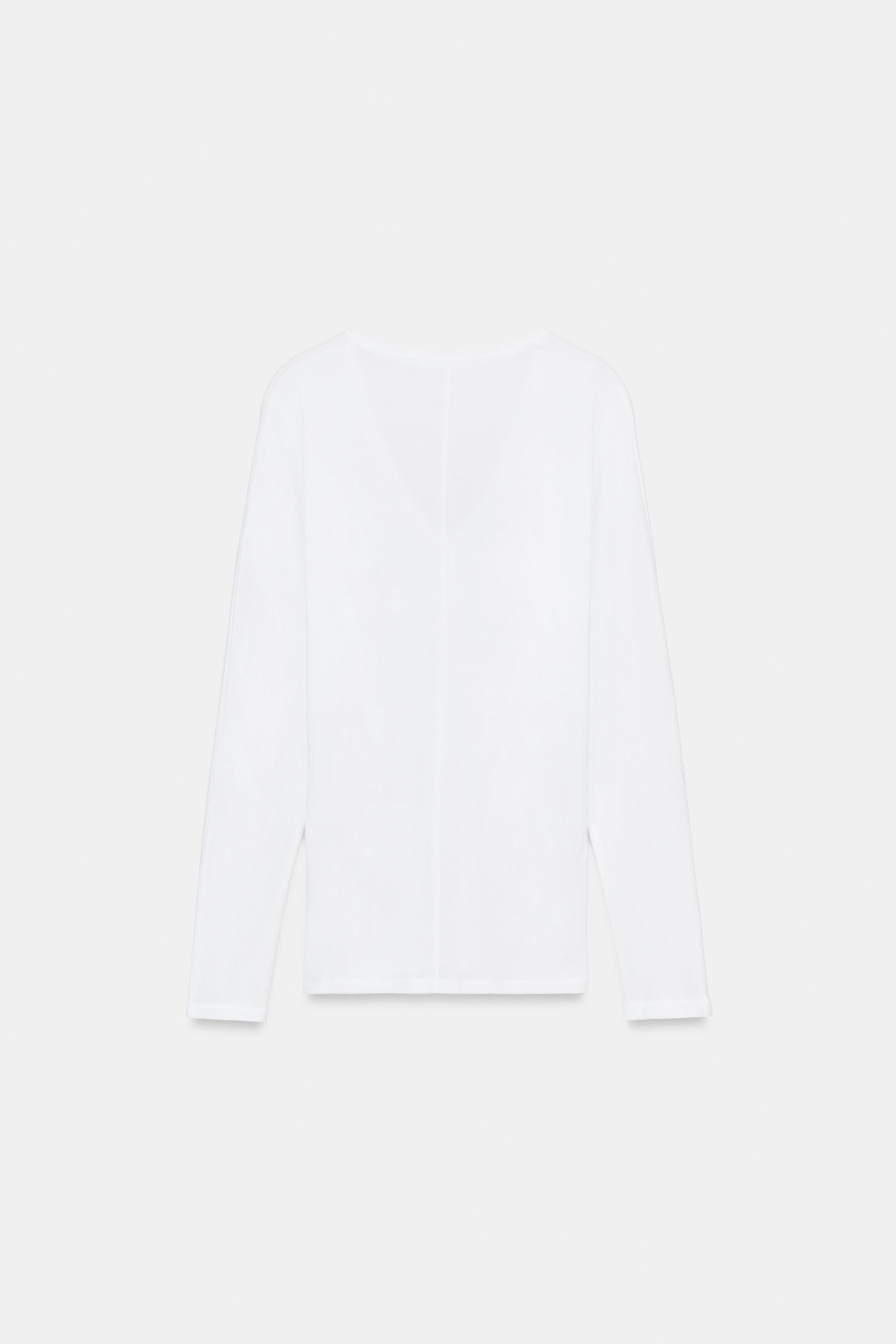 T-SHIRT EN COTON COL V