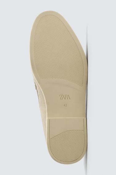 CASUAL LEATHER LOAFERS - Ecru White by Zara - Image 6