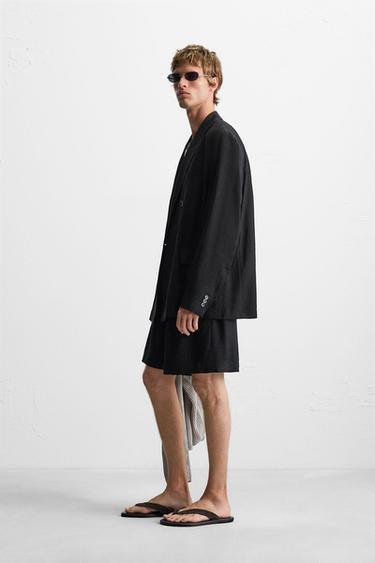 RELAXED FIT FLUID BLAZER - Blue by Zara - Image 3