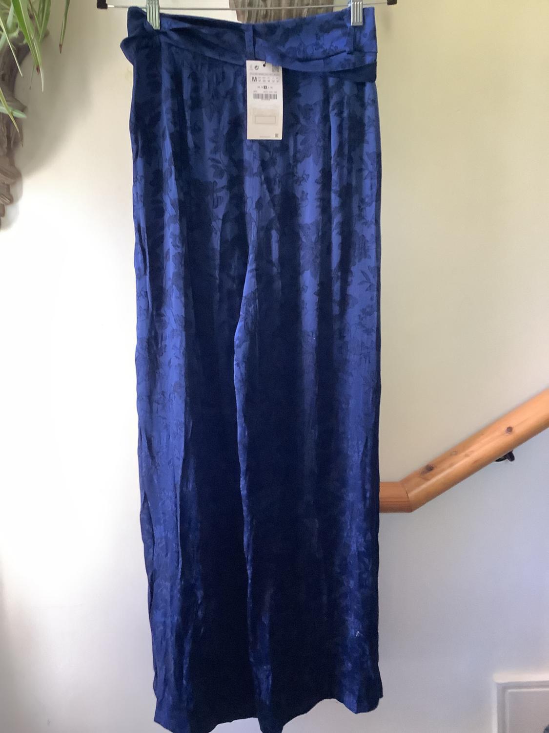 WIDE-LEG JACQUARD TROUSERS - Image 2