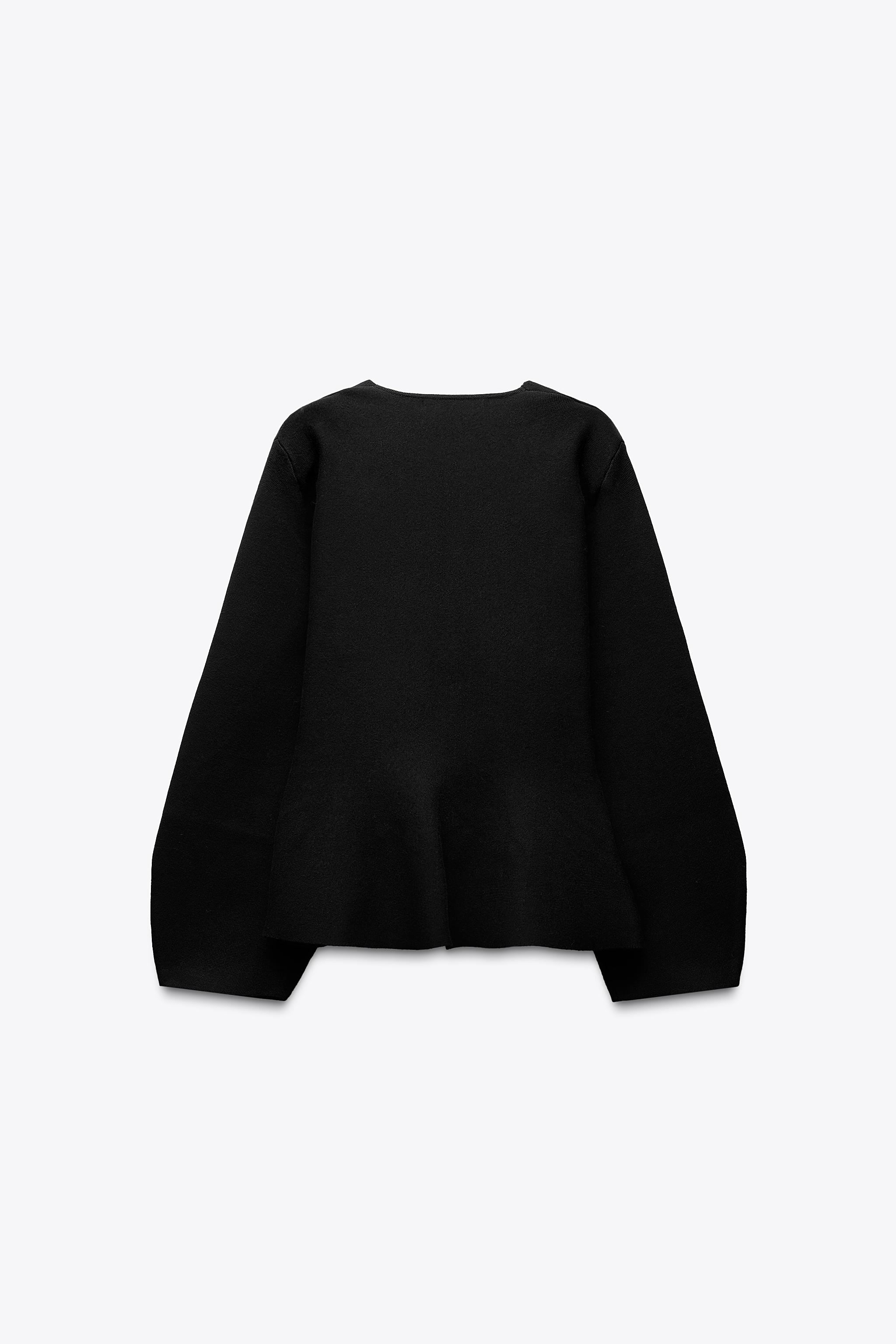 パッド入りショルダーベルトブレザー - ブラック | ZARA Japan パッド入りショルダーベルトブレザー - ブラック | ZARA Japan