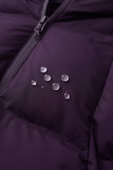 WATER-REPELLENT HOODED PADDED JACKET - Purple by Zara