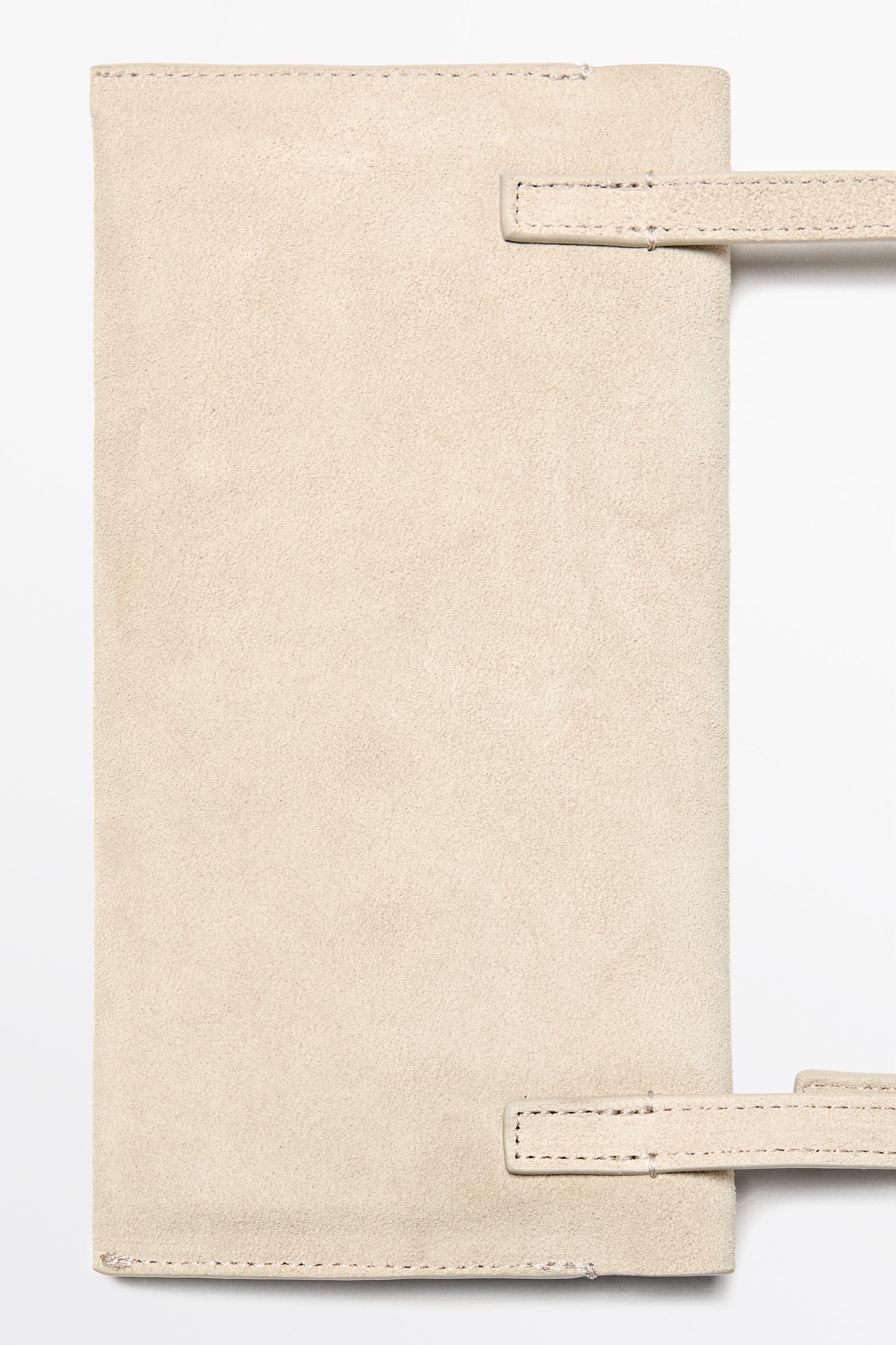 Suede leather shoulder bag