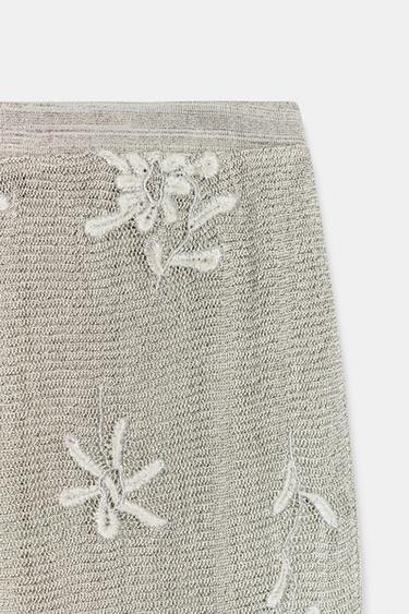 METALLIC THREAD SAROUEL TROUSERS - Silver by Zara - Image 6
