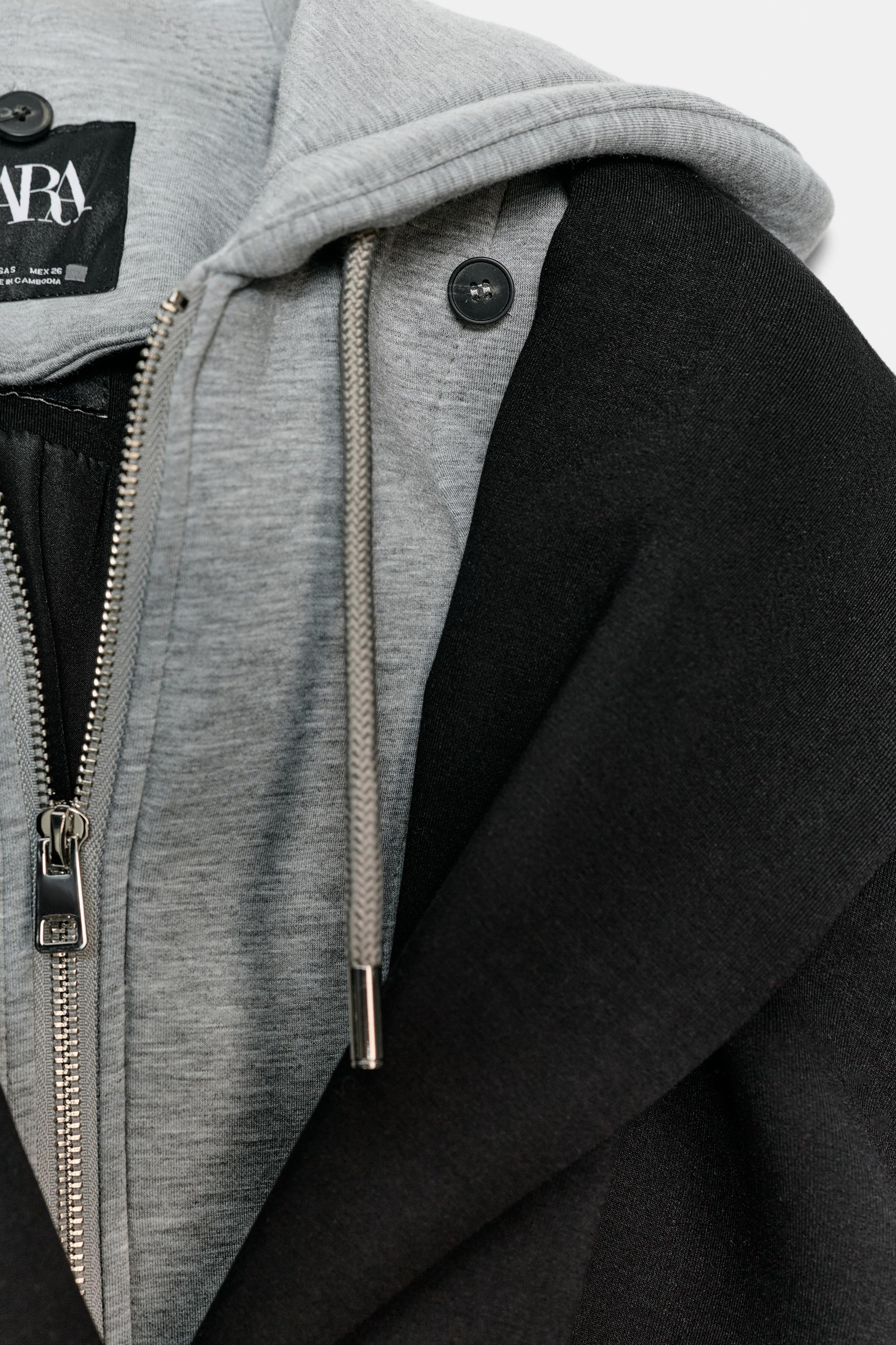 取り外し可能なフード付きコンビコート - ブラック | ZARA Japan / 日本