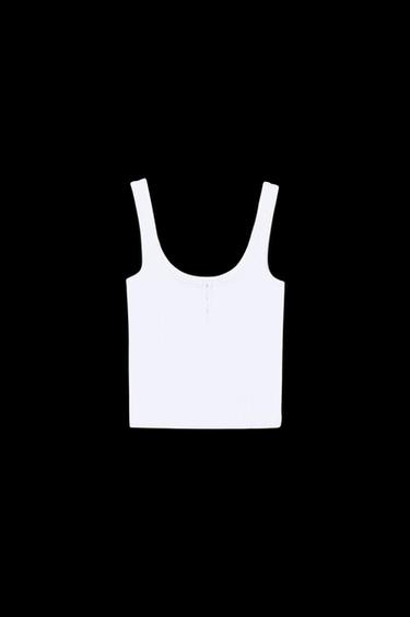 TOP TIRANTES CORCHETES - Blanco de Zara